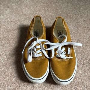 Vans Ochre Canvas Sneakers with White Laces